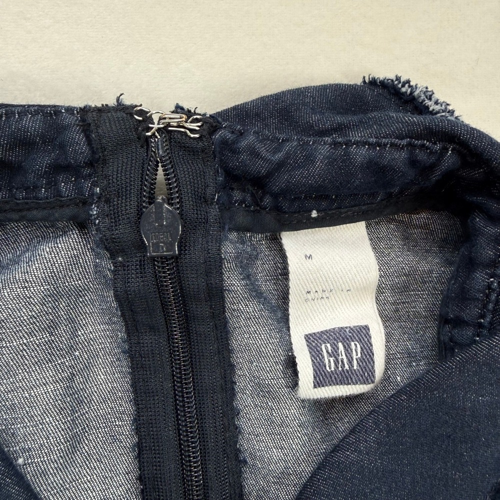 Gap Womens Blue Denim Sleeveless Peter Pan Collar Shift Dress Size M Indigo - Picture 6 of 16